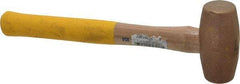 Cook Hammer - 3 Lb Head Nonsparking Mallet - 16" OAL, Wood Handle - Exact Tool & Supply
