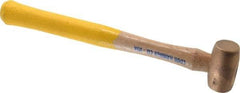 Cook Hammer - 1/2 Lb Head Nonsparking Mallet - 12" OAL, Wood Handle - Exact Tool & Supply