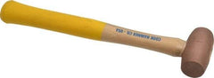 Cook Hammer - 1 Lb Head Nonsparking Mallet - 12" OAL, Wood Handle - Exact Tool & Supply