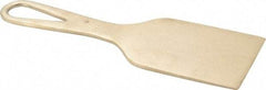 Ampco - Stiff Bronze 1-Edge Scraper - 3" Blade Width x 3" Blade Length, 9-1/4" Long Aluminum Handle - Exact Tool & Supply