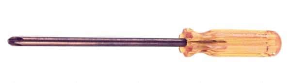 Ampco - #4, 13" OAL, Nonsparking Phillips Screwdriver - 8" Blade Length, Round Shank, Acetate Handle - Exact Tool & Supply