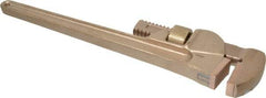 Ampco - 14" Bronze Straight Pipe Wrench - 1-1/2" Pipe Capacity - Exact Tool & Supply