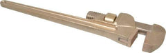 Ampco - 18" Bronze Straight Pipe Wrench - 2" Pipe Capacity - Exact Tool & Supply