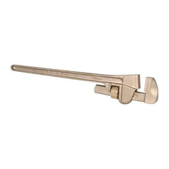 Ampco - 24" Bronze Straight Pipe Wrench - 2-1/2" Pipe Capacity - Exact Tool & Supply