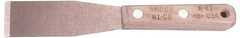 Ampco - 2 Inch Wide Nickel Copper Stiff Putty Knife - Wood Handle, 8 Inch Overall Length - Exact Tool & Supply