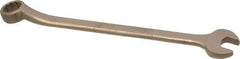Ampco - 9/16" 12 Point Offset Combination Wrench - 15° Offset Angle, 8-1/4" OAL, Aluminum Bronze, Plain Finish - Exact Tool & Supply