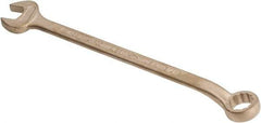 Ampco - 3/4" 12 Point Offset Combination Wrench - 15° Offset Angle, 10-1/8" OAL, Aluminum Bronze, Plain Finish - Exact Tool & Supply
