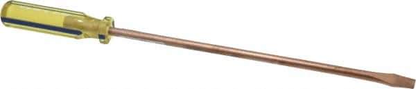Ampco - Nonsparking Slotted Screwdriver - Round Shank, Acetate Handle - Exact Tool & Supply