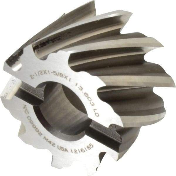 Keo - 2-1/2" Diam, 1" Arbor Hole Diam, 1-5/8" Length of Cut, 10 Flute, Cobalt, Finisher Shell End Mill - Right Hand Cut, Right Hand Spiral Flute, Uncoated - Exact Tool & Supply
