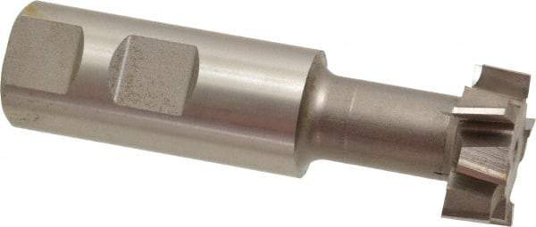 Keo - 1-1/4" Cut Diam, 31/64" Cut Width, 21/32" Neck Diam, 1" Shank Diam, 3-15/16" OAL, High Speed Steel T-Slot Cutter - Uncoated, 5/8" Bolt, Staggered Teeth, 8 Teeth, Weldon Flat - Exact Tool & Supply