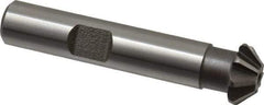 Keo - 1/2" Diam x 1/8" Width of Cut, 45° Included Angle, Shank Connection, High Speed Steel Single Angle Cutter - 3/8" Shank Diam, 2-1/8" Overall Length, Right Hand Cut, Uncoated - Exact Tool & Supply