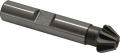 Keo - 1/2" Diam x 7/32" Width of Cut, 60° Included Angle, Shank Connection, High Speed Steel Single Angle Cutter - 3/8" Shank Diam, 2-1/8" Overall Length, Right Hand Cut, Uncoated - Exact Tool & Supply