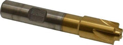 Keo - 1/32" Radius, 7/16" Mill Diam, 4 Flute High Speed Steel Corner Rounding End Mill - Single End, TiN Finish, 1/4" Tip Diam, 2-1/2" OAL, 3/8" Shank Diam - Exact Tool & Supply