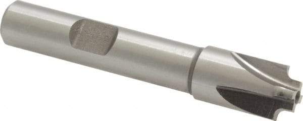 Keo - 1/16" Radius, 7/16" Mill Diam, 4 Flute High Speed Steel Corner Rounding End Mill - Single End, Uncoated, 1/4" Tip Diam, 2-1/2" OAL, 3/8" Shank Diam - Exact Tool & Supply