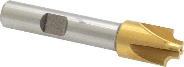 Keo - 3/32" Radius, 1/2" Mill Diam, 4 Flute High Speed Steel Corner Rounding End Mill - Single End, TiN Finish, 1/4" Tip Diam, 2-1/2" OAL, 3/8" Shank Diam - Exact Tool & Supply