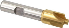 Keo - 1/8" Radius, 5/8" Mill Diam, 4 Flute High Speed Steel Corner Rounding End Mill - Single End, TiN Finish, 1/4" Tip Diam, 3" OAL, 1/2" Shank Diam - Exact Tool & Supply