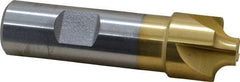 Keo - 3/16" Radius, 7/8" Mill Diam, 4 Flute High Speed Steel Corner Rounding End Mill - Single End, TiN Finish, 3/8" Tip Diam, 3-1/8" OAL, 3/4" Shank Diam - Exact Tool & Supply