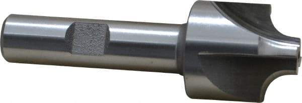 Keo - 1/4" Radius, 1" Mill Diam, 4 Flute High Speed Steel Corner Rounding End Mill - Single End, Uncoated, 3/8" Tip Diam, 3" OAL, 1/2" Shank Diam - Exact Tool & Supply