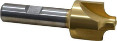 Keo - 1/4" Radius, 1" Mill Diam, 4 Flute High Speed Steel Corner Rounding End Mill - Single End, TiN Finish, 3/8" Tip Diam, 3" OAL, 1/2" Shank Diam - Exact Tool & Supply