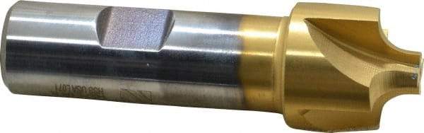 Keo - 1/4" Radius, 1" Mill Diam, 4 Flute High Speed Steel Corner Rounding End Mill - Single End, TiN Finish, 3/8" Tip Diam, 3-1/4" OAL, 3/4" Shank Diam - Exact Tool & Supply