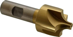 Keo - 7/16" Radius, 1-3/8" Mill Diam, 4 Flute High Speed Steel Corner Rounding End Mill - Single End, TiN Finish, 3/8" Tip Diam, 3-3/4" OAL, 3/4" Shank Diam - Exact Tool & Supply