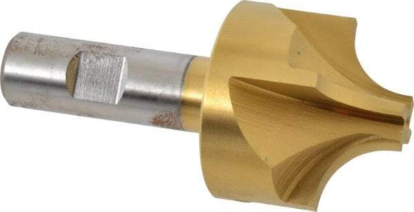 Keo - 5/8" Radius, 1-15/16" Mill Diam, 4 Flute High Speed Steel Corner Rounding End Mill - Single End, TiN Finish, 9/16" Tip Diam, 4" OAL, 3/4" Shank Diam - Exact Tool & Supply