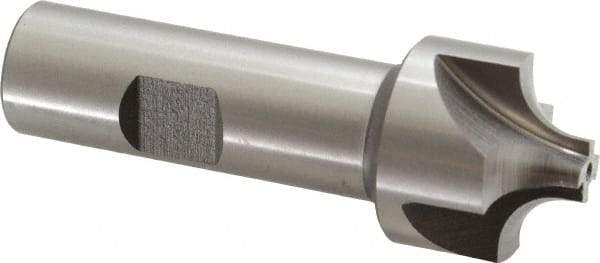 Keo - 8mm Radius, 1-1/8" Mill Diam, 4 Flute High Speed Steel Corner Rounding End Mill - Single End, Uncoated, 3-1/4" OAL, 3/4" Shank Diam - Exact Tool & Supply