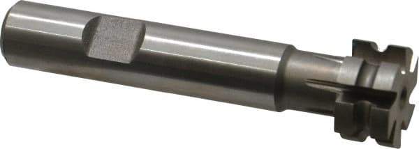 Keo - 1/16" Radius, 1/8" Circle Diam, 3/4" Cutter Diam, 3/8" Cutting Width, Shank Connection, Concave Radius Cutter - 1/2" Shank Diam, 3" OAL, High Speed Steel, Uncoated, 6 Teeth, Weldon Flat - Exact Tool & Supply