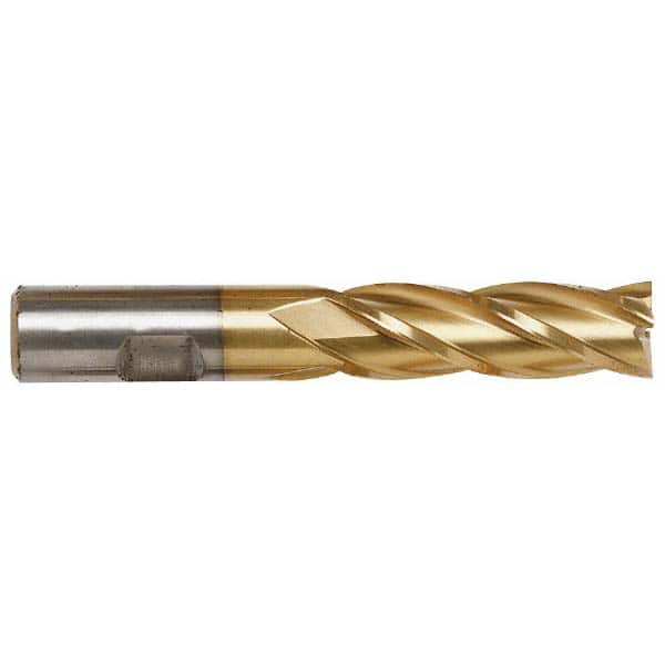Niagara Cutter - 1-1/4", 1-5/8" LOC, 1-1/4" Shank Diam, 4-1/8" OAL, 2 Flute, Cobalt Square End Mill - Exact Tool & Supply