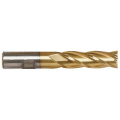Niagara Cutter - 1-1/4", 1-5/8" LOC, 1-1/4" Shank Diam, 4-1/8" OAL, 2 Flute, Cobalt Square End Mill - Exact Tool & Supply