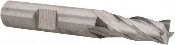 Niagara Cutter - 5/16", 3/4" LOC, 3/8" Shank Diam, 2-1/2" OAL, 4 Flute, Cobalt Square End Mill - Single End, Uncoated, Spiral Flute, 30° Helix, Centercutting, Right Hand Cut, Right Hand Flute, Series SPC408 - Exact Tool & Supply