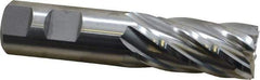 Niagara Cutter - 1", 2" LOC, 1" Shank Diam, 4-1/2" OAL, 6 Flute, Cobalt Square End Mill - Single End, Uncoated, Spiral Flute, 30° Helix, Centercutting, Right Hand Cut, Right Hand Flute, Series SPC408 - Exact Tool & Supply