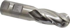 Niagara Cutter - 1" Diam, 2" LOC, 4 Flute Cobalt Ball End Mill - Uncoated, Single End, 4-1/2" OAL, 1" Shank Diam, Spiral Flute - Exact Tool & Supply