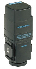 Wilkerson - 1/2 NPT Port, 200 CFM, Aluminum Electronic Regulator - 0 to 125 psi Range, 150 Max psi Supply Pressure, 2.35" Wide x 6.31" High - Exact Tool & Supply