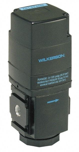 Wilkerson - 1/2 NPT Port, 200 CFM, Aluminum Electronic Regulator - 0 to 125 psi Range, 150 Max psi Supply Pressure, 2.35" Wide x 6.31" High - Exact Tool & Supply