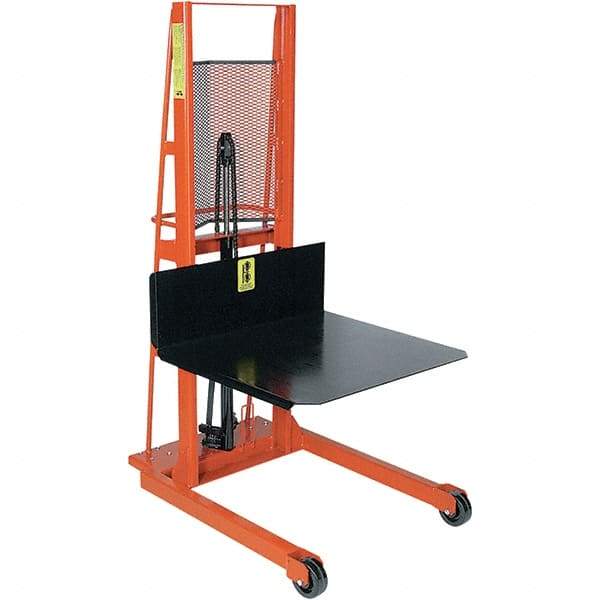 Wesco Industrial Products - 1,000 Lb Capacity, 60" Lift Height, Steel Stacker Manually Operated Lift - Exact Tool & Supply
