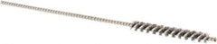 Brush Research Mfg. - 1/8" Diam Helical Stainless Steel Tube Brush - Single Spiral, 0.003" Filament Diam, 1" Brush Length, 3" OAL - Exact Tool & Supply