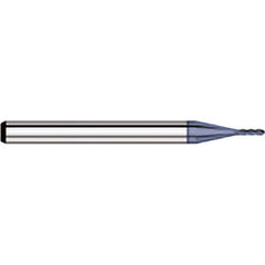 Titan USA - Ball End Mills; Mill Diameter (Decimal Inch): 0.0530 ; Number of Flutes: 4 ; Length of Cut (Decimal Inch): 0.1590 ; Material: Solid Carbide ; Overall Length (Inch): 1-1/2 ; Overall Length (Decimal Inch): 1.5000 - Exact Tool & Supply