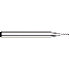Titan USA - Ball End Mills; Mill Diameter (Decimal Inch): 0.0610 ; Number of Flutes: 4 ; Length of Cut (Decimal Inch): 0.1830 ; Material: Solid Carbide ; Overall Length (Inch): 1-1/2 ; Overall Length (Decimal Inch): 1.5000 - Exact Tool & Supply