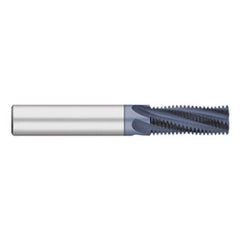 Titan USA - 1/4-18 Internal/External 18 TPI 3/8" Shank 4-Flute Solid Carbide Helical Flute Thread Mill - Exact Tool & Supply