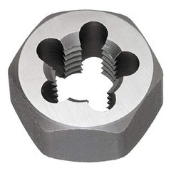 Titan USA - Hex Rethreading Dies; Thread Size: M6X1.00 ; Hex Size (Inch): 1 ; Material: Carbon Steel ; Thread Direction: Right Hand ; Thread Standard: Metric Coarse ; Series/List: 796 - Exact Tool & Supply