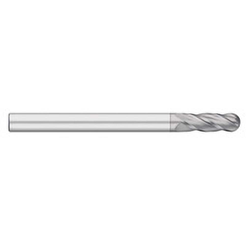 Titan USA - Ball End Mills; Mill Diameter (Inch): 3/16 ; Mill Diameter (Decimal Inch): 0.1875 ; Number of Flutes: 4 ; Length of Cut (Inch): 1-1/8 ; Length of Cut (Decimal Inch): 1.1250 ; Material: Solid Carbide - Exact Tool & Supply