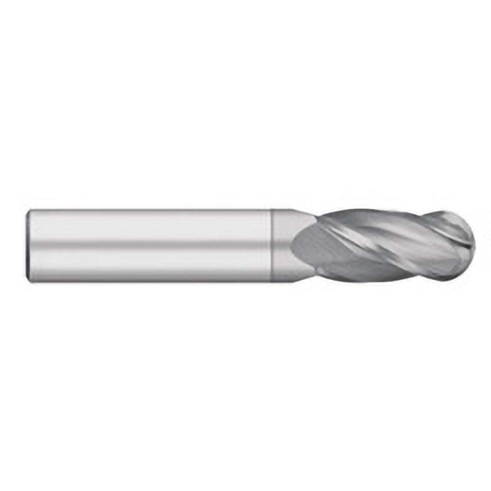 Titan USA - Ball End Mills; Mill Diameter (Decimal Inch): 0.3594 ; Number of Flutes: 4 ; Length of Cut (Inch): 1 ; Length of Cut (Decimal Inch): 1.0000 ; Material: Solid Carbide ; Overall Length (Inch): 2-1/2 - Exact Tool & Supply