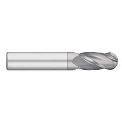 Titan USA - Ball End Mills; Mill Diameter (Decimal Inch): 0.3594 ; Number of Flutes: 4 ; Length of Cut (Inch): 1 ; Length of Cut (Decimal Inch): 1.0000 ; Material: Solid Carbide ; Overall Length (Inch): 2-1/2 - Exact Tool & Supply