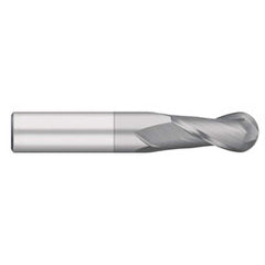 Titan USA - Ball End Mills; Mill Diameter (Decimal Inch): 0.3594 ; Number of Flutes: 2 ; Length of Cut (Inch): 1 ; Length of Cut (Decimal Inch): 1.0000 ; Material: Solid Carbide ; Overall Length (Inch): 2-1/2 - Exact Tool & Supply