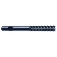 8mm Dia. - 100mm OAL - 45° Helix Bright Carbide End Mill - 6 FL - Exact Tool & Supply