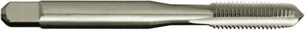 Vermont Tap & Die - 1/2-13 UNC 3/3B 4 Flute Bright Finish High Speed Steel Straight Flute Standard Hand Tap - Plug, Left Hand Thread, 3-3/8" OAL, 1-21/32" Thread Length, H3 Limit, Oversize - Exact Tool & Supply