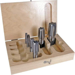 Vermont Tap & Die - 1/8-27 NPT, Taper, Bright Finish, High Speed Steel Tap Set - Right Hand Cut, Series 3180 - Exact Tool & Supply