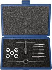 Vermont Tap & Die - M6x1.00 to M12x1.75 Tap, Metric, Tap and Die Set - Carbon Steel, High Speed Steel Taps, Adjustable - Exact Tool & Supply