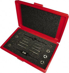 Vermont Tap & Die - #2-56 to #12-24 Tap, Tap and Die Set - Carbon Steel, High Speed Steel Taps, Adjustable - Exact Tool & Supply
